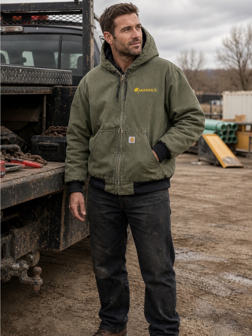 Khaki green Carhartt jacket